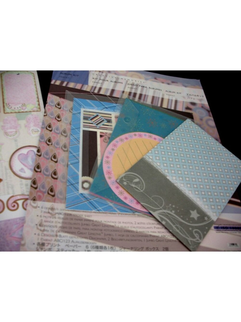 Lot  Create it pre-cut Paper Pack,  Album kit Parfait, Mini Confections, Chalet